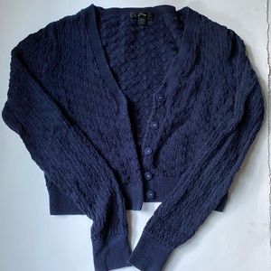 J.Crew V-NECK POINTELLE CARDIGAN SWEATER